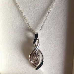 Kay Necklace (Silver with Blue Accents)